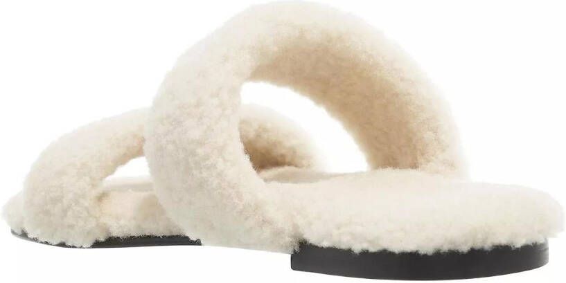 Saint Laurent Sandalen Flat Slides in crème