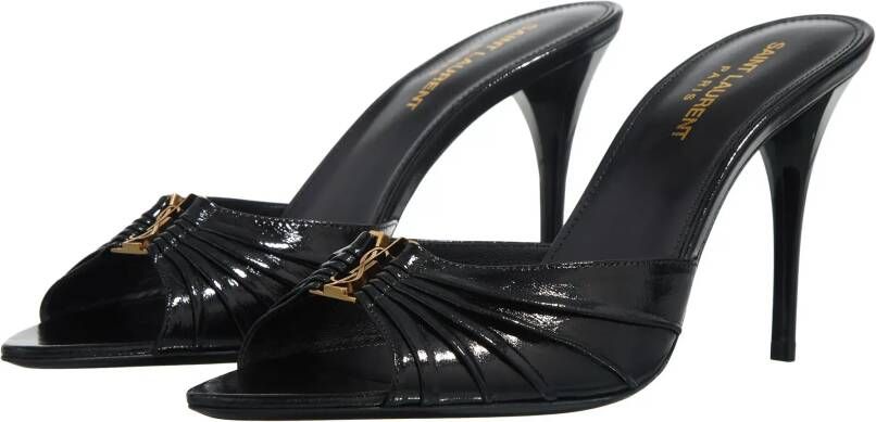 Saint Laurent Sandalen met hak Babylone Mules in zwart
