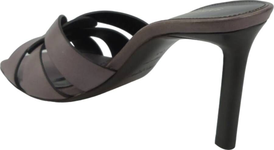 Saint Laurent Sandalen met hak Sandalo mules viola in oranje
