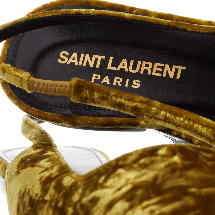 Saint Laurent Sandalen Tom Flat Sandals in geel