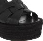 Saint Laurent Sandalen Tribute Wedge Espadrilles in zwart - Thumbnail 1