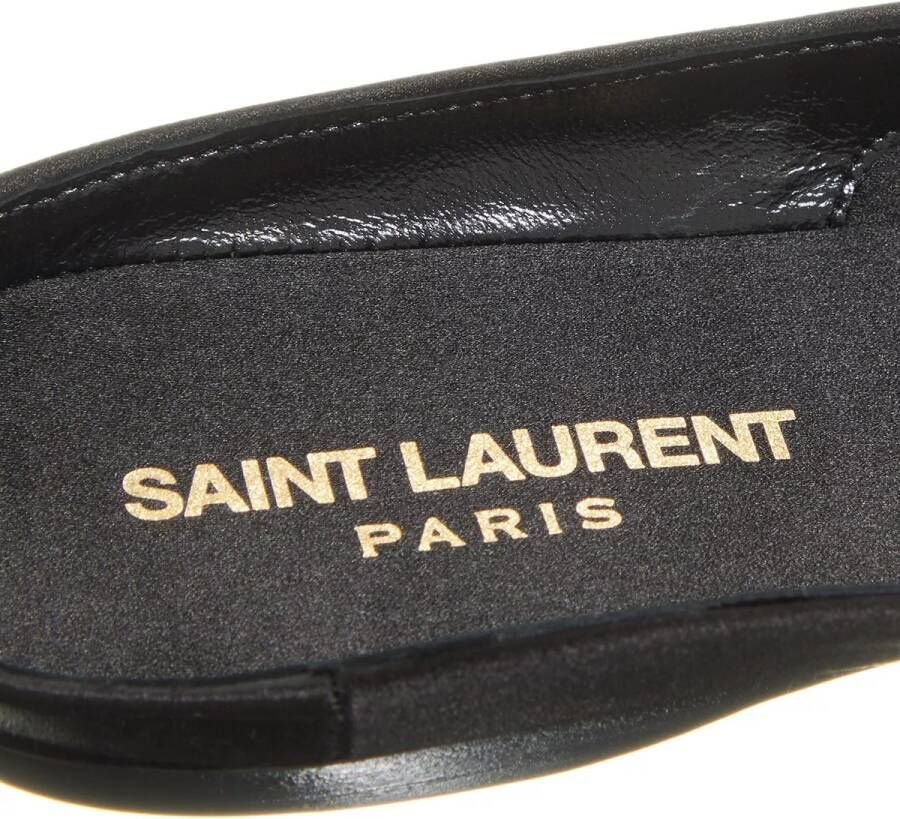Saint Laurent Slippers Lido Slippers Made Of Satin Crepe in zwart