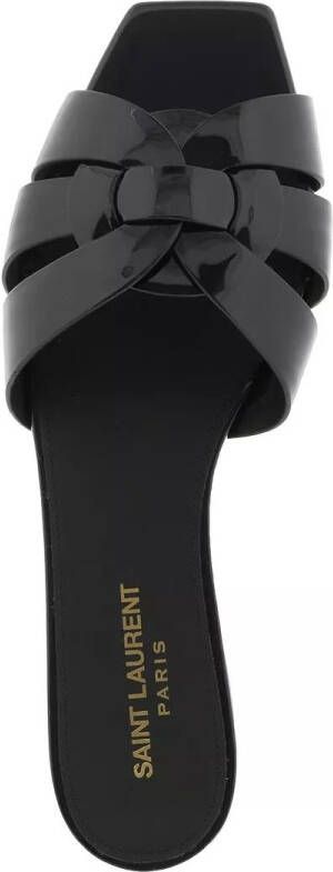 Saint Laurent Slippers & Mules Tribute Flat Sandal in zwart