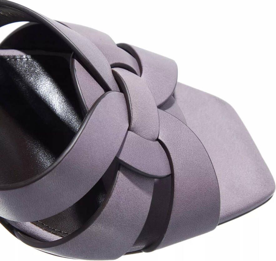 Saint Laurent Slippers & Mules Tribute Heel Mule Leather in grijs