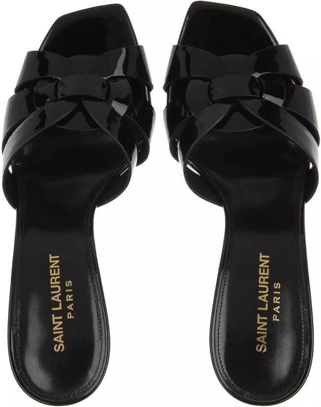 Saint Laurent Slippers Tribute Mules in zwart