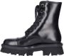 Salvatore Ferragamo Boots Glossy Black Leather Combat Boots in zwart - Thumbnail 2