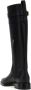 Salvatore Ferragamo Zwarte Leren Enkellaarzen Ruitersport Stijl Black Dames - Thumbnail 2