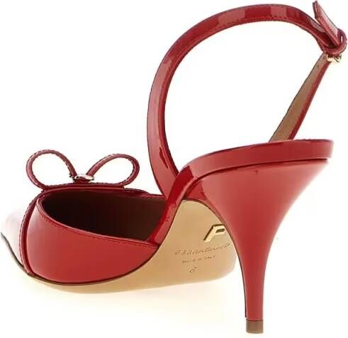 Salvatore Ferragamo Hoge hakken 'Gylla' Slingback in rood