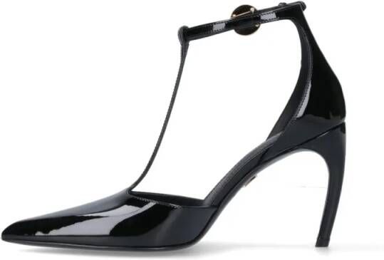 Salvatore Ferragamo Hoge hakken T-Strap' Pumps – Black in zwart