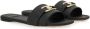 Salvatore Ferragamo Sandalen Calfskin Slide Sandal in zwart - Thumbnail 1