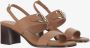 Salvatore Ferragamo Sandalen Leather Sandals With Logo in bruin - Thumbnail 2
