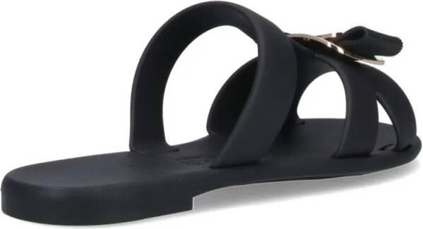 Salvatore Ferragamo Sandalen "Vara" Slide Sandals – Black in zwart