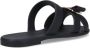 Salvatore Ferragamo Boog Rubberen Sandalen met Gouden Plaat Black Dames - Thumbnail 15