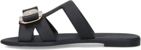 Salvatore Ferragamo Sandalen "Vara" Slide Sandals – Black in zwart
