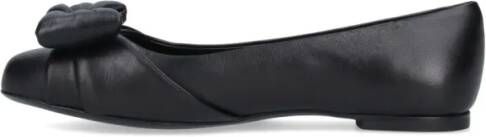 Salvatore Ferragamo Vara' Bow Ballerinas – Black in zwart
