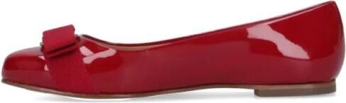 Salvatore Ferragamo Varina Ballet Flats – Red in rood