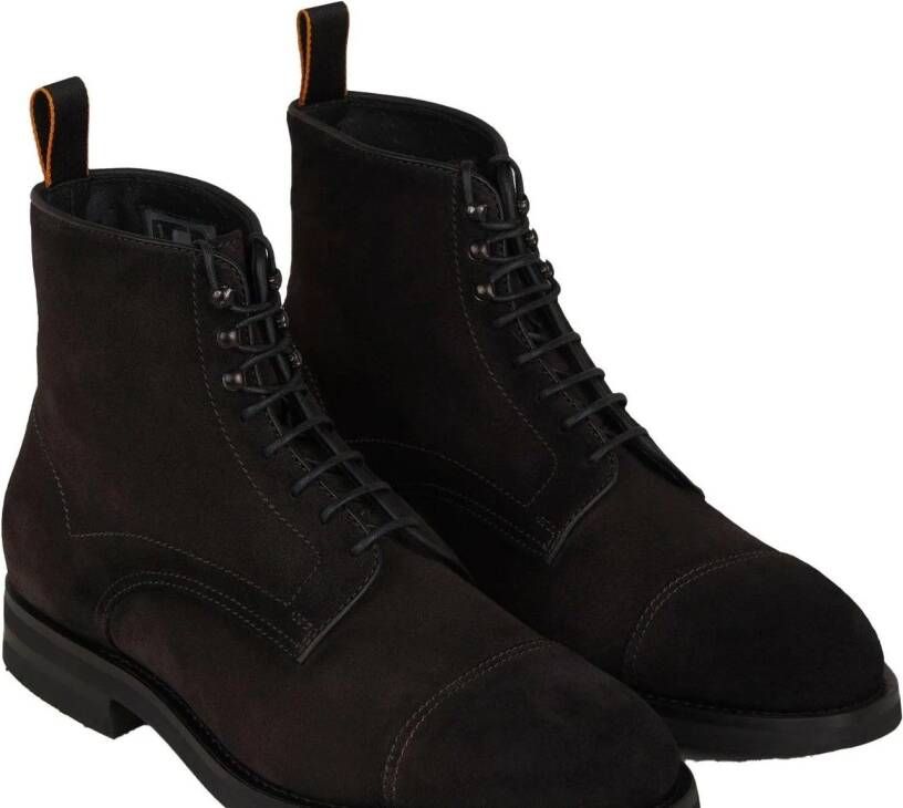Santoni Boots & laarzen Suede Boots in grijs