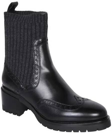 SANTONI Enkellaarsjes Dames 59557 Maat: 36 Materiaal: Leer Kleur: Zwart - Foto 2