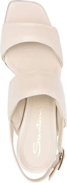 Santoni Hoge hakken Open Back Beige Pumps in beige