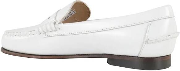 Sebago Classic White Moccasins With Stitched Toe in wit