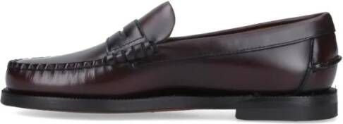 Sebago Rounded Toe Slip-On Moccasins With Smooth Leather in bruin