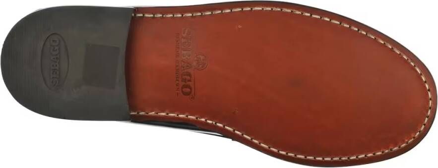 Sebago Smooth Brushed Full-Grain Leather Moccasin in zwart