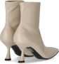 Sergio Levantesi Crème Hak Enkellaars Elastisch Bovenwerk Beige Dames - Thumbnail 2