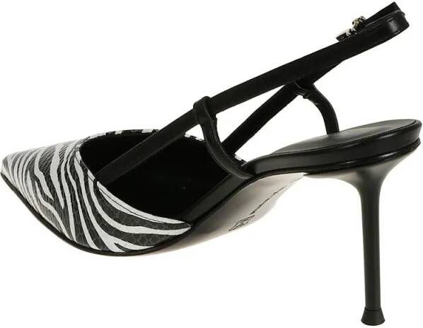 Sergio Levantesi Hoge hakken Zebra Print Slingback Stiletto Pump in zwart