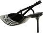 Sergio Levantesi Hoge hakken Zebra Print Slingback Stiletto Pump in zwart - Thumbnail 1