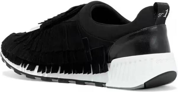Sergio rossi Low-Top Sneakers Sr1 Running Sneakers With Textured Fringe in zwart