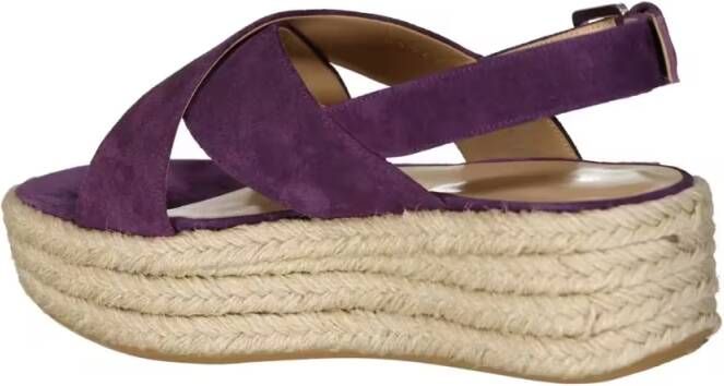 Sergio rossi Sandalen Leather Espadrilles in paars