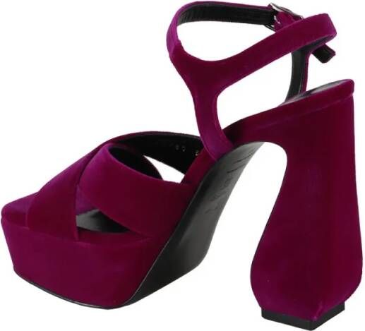 Si Rossi Sandalen Velvet Cyclamen Ankle Strap Sandals in paars