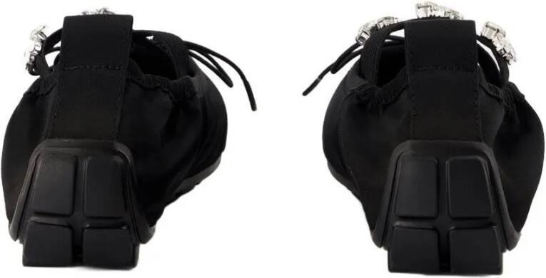 Simone Rocha Grip Ballerinas Satin Black in zwart