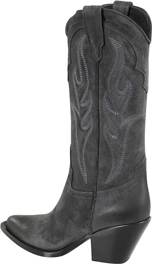 Sonora Boots Santa Fe Belt Cowboy Boot in zwart