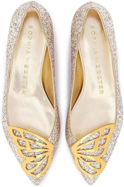 Sophia Webster Butterfly Flats in beige