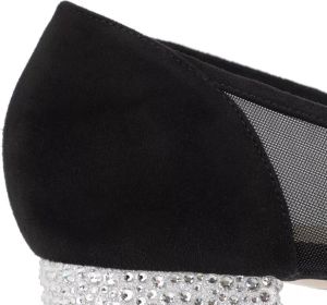 Sophia Webster Loafers & ballerina schoenen Jasmine Crystal Flat Suede in zwart