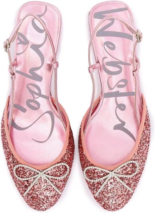 Sophia Webster Sandalen Piroutte Ballet 50 Slingbacks in roze