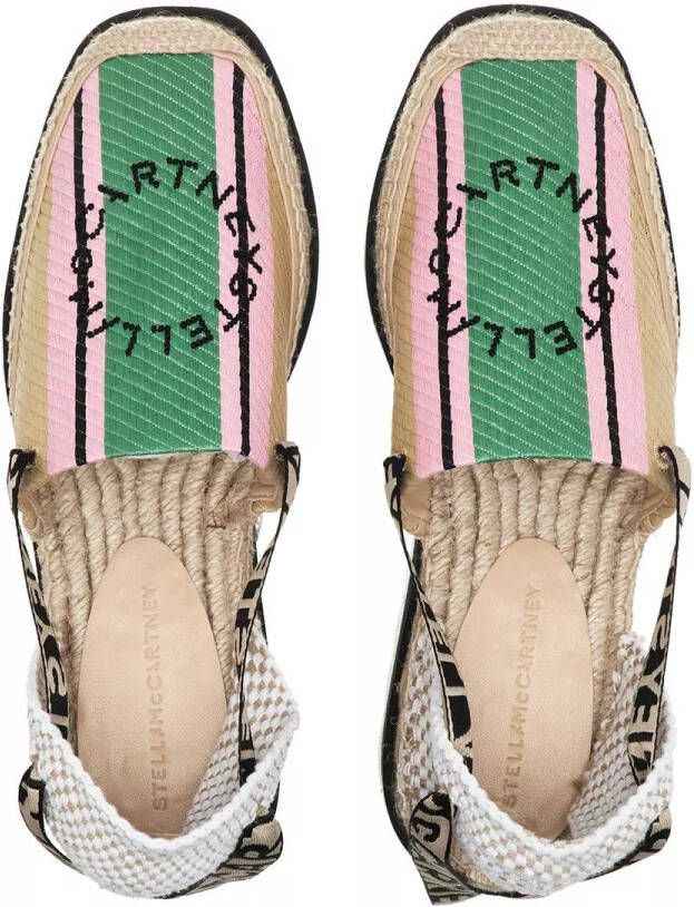 Stella Mccartney Espadrilles Gaia Striped Raffia Platform Espadrilles in meerkleurig