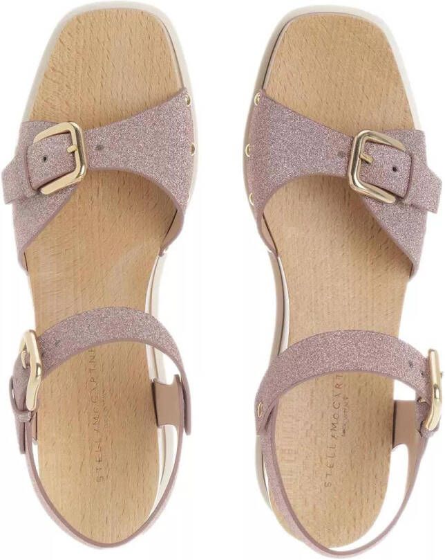 Stella Mccartney Sandalen Elyse Glitter Sandals in poeder roze