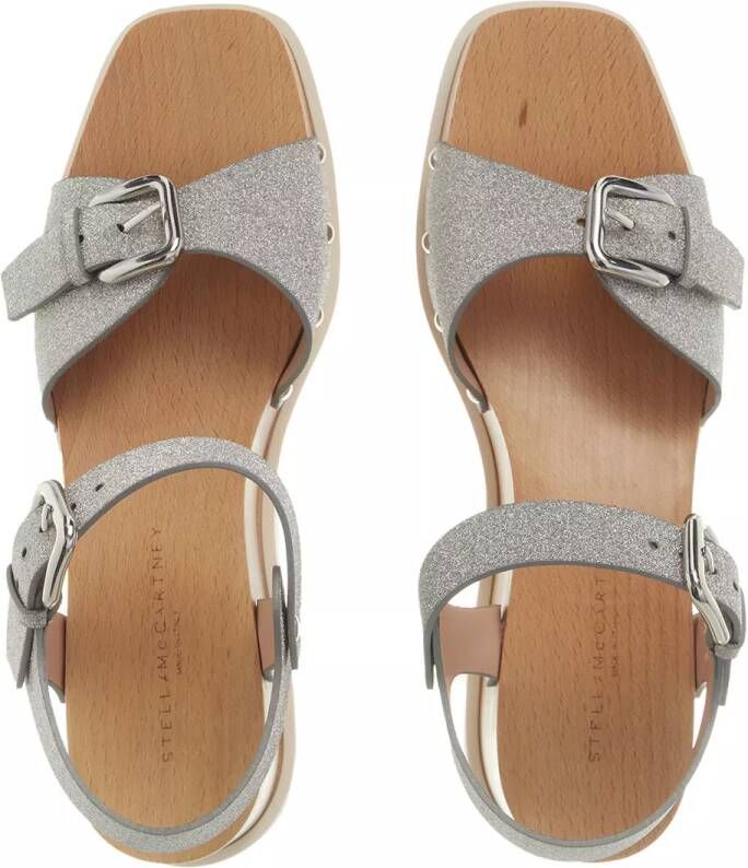 Stella Mccartney Sandalen Elyse Glitter Sandals in zilver
