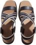 Stella Mccartney Tweekleurige stoffen platformsandalen Black Dames - Thumbnail 2