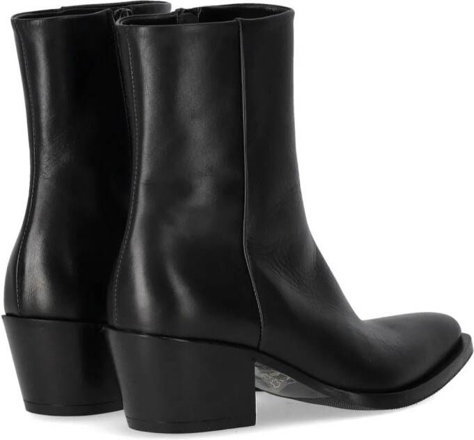 Strategia Boots Black Heeled Ankle Boot in zwart