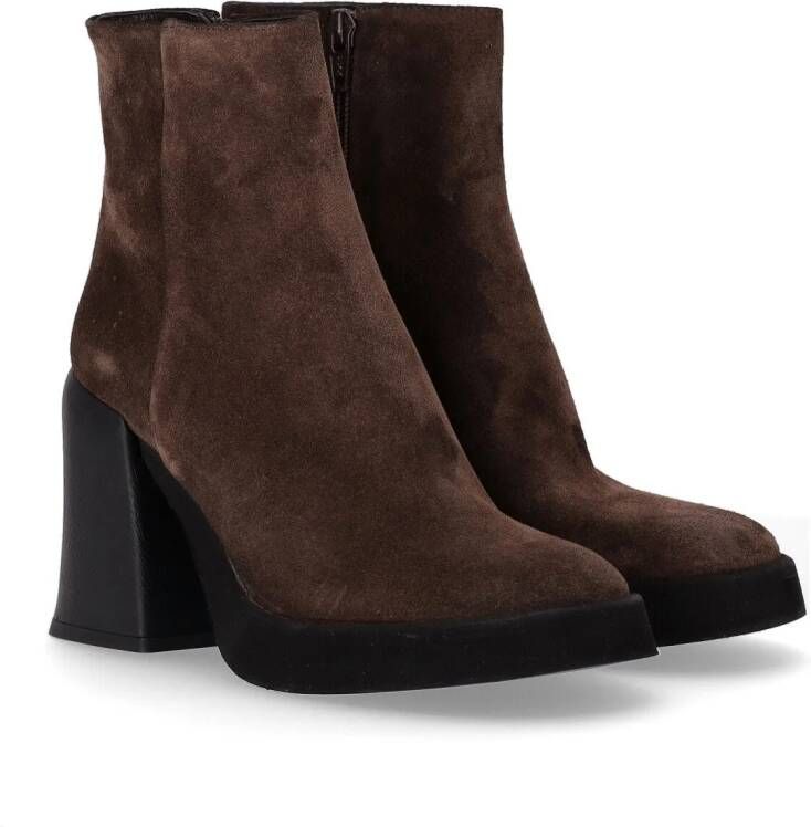 Strategia Enkellaarzen HOMBRE BRAUN STIEFELETTE MIT ABSATZ in bruin