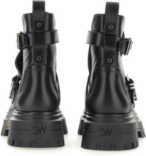 Stuart Weitzman Boots Maverick Bedford Motorcycle Boot in zwart