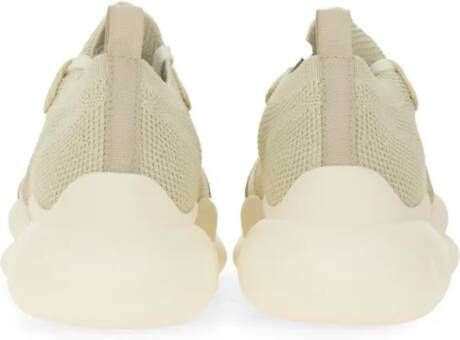 Stuart Weitzman Low-Top Sneakers Textured Mesh And Leather Sneakers With Chunky Sol in wit