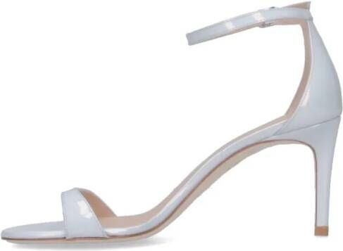 Stuart Weitzman Sandalen "Nudist Ii 75" Slingback Sandals – Silver in zilver
