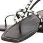 Stuart Weitzman Sandalen Pearlita Flat Sandal in zwart - Thumbnail 1