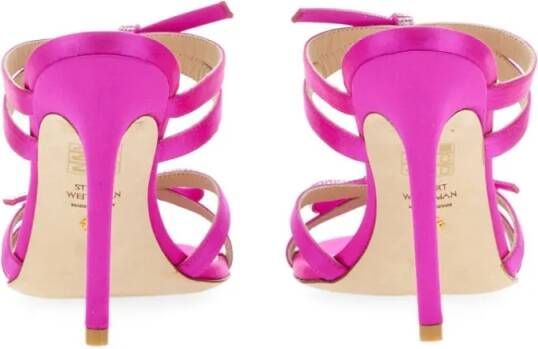 Stuart Weitzman Sandalen Sandal Slide Sw Bow in roze