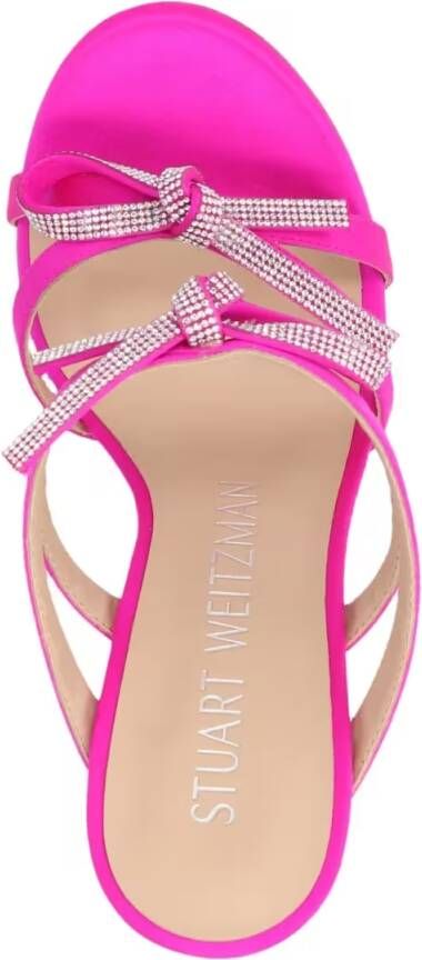 Stuart Weitzman Sandalen 'Sw Bow' Mules in roze