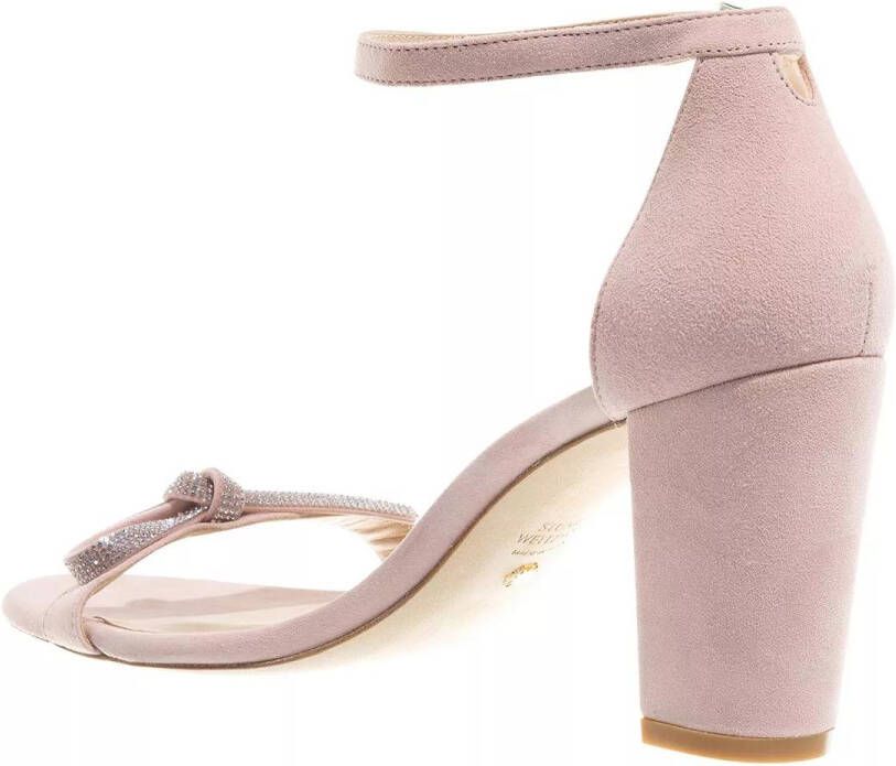 Stuart Weitzman Slippers Nearlynude Sw Bow Sandal in poeder roze
